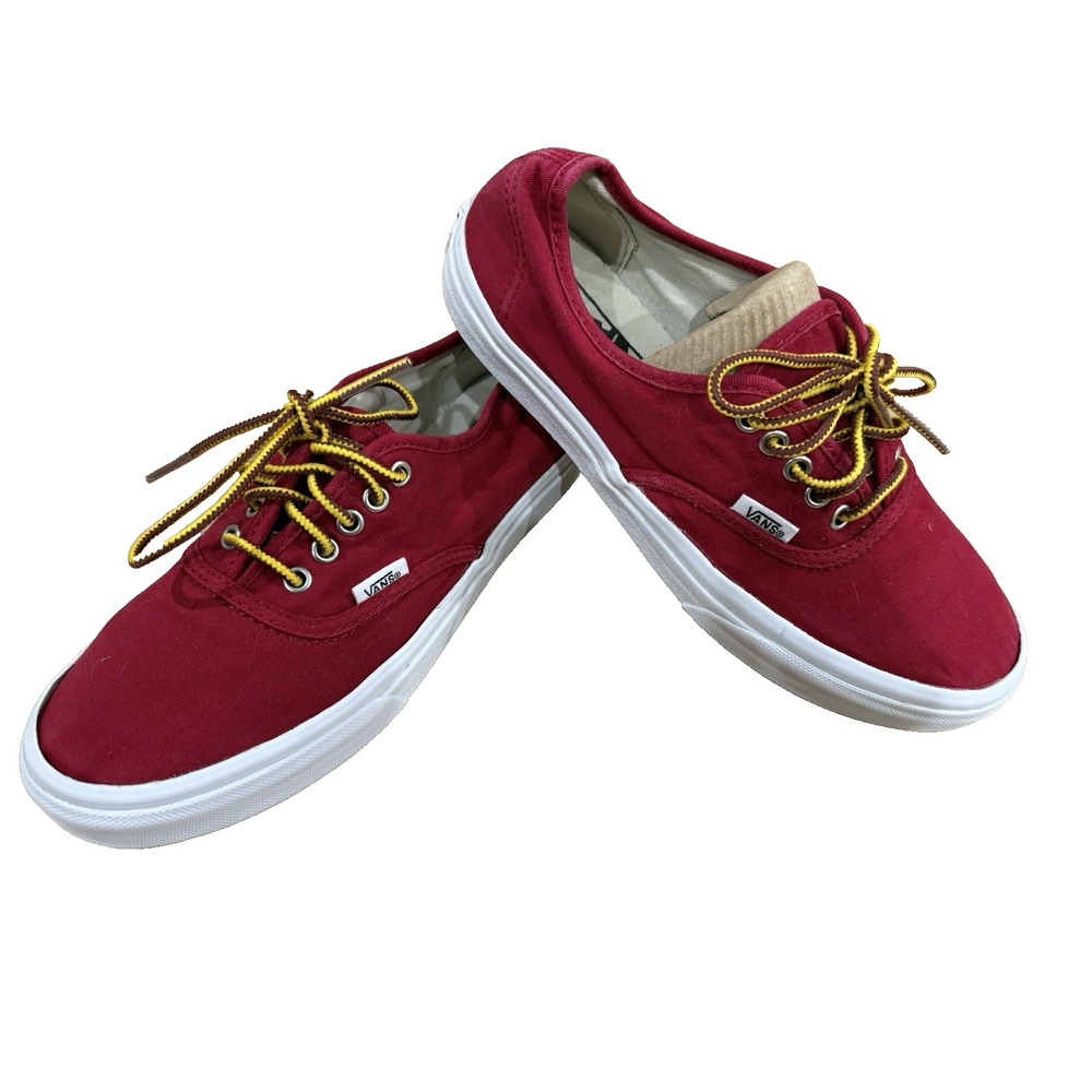 Vans Sneakers Women's 7.5 Men's‎ 6 Low Top Red Yellow Sneakers Skater Skateboard